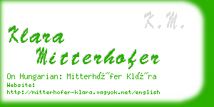 klara mitterhofer business card